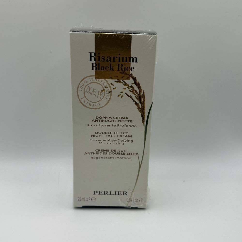 Perlier Risarium Black Rice Double-Effect Night Face Cream .84‎ Fl Oz New Sealed